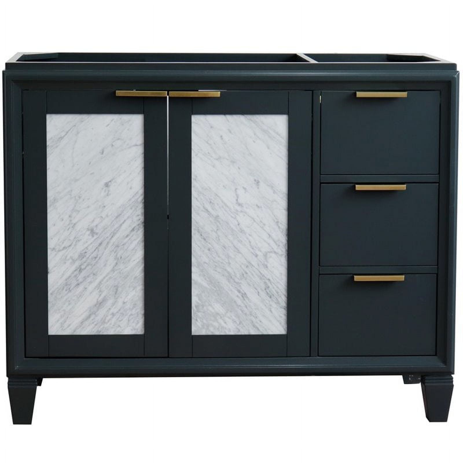 42 in. Single Sink Vanity with Cabinet, Dark Gray - Left Door