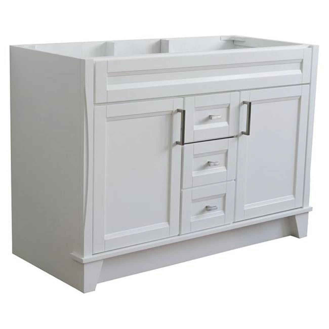 48 in. Double Sink Vanity with Cabinet, White