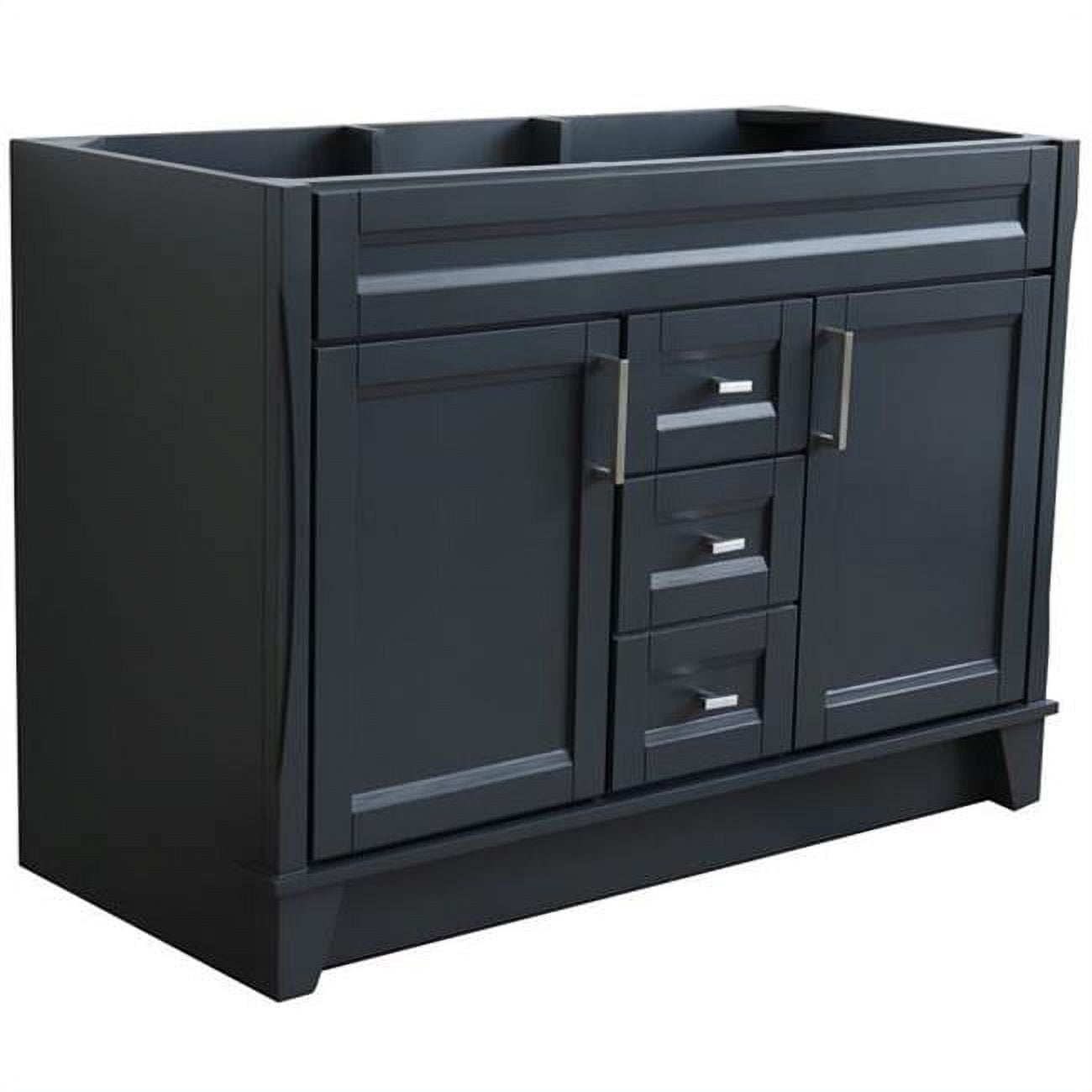 48 in. Double Sink Vanity with Cabinet, Dark Gray