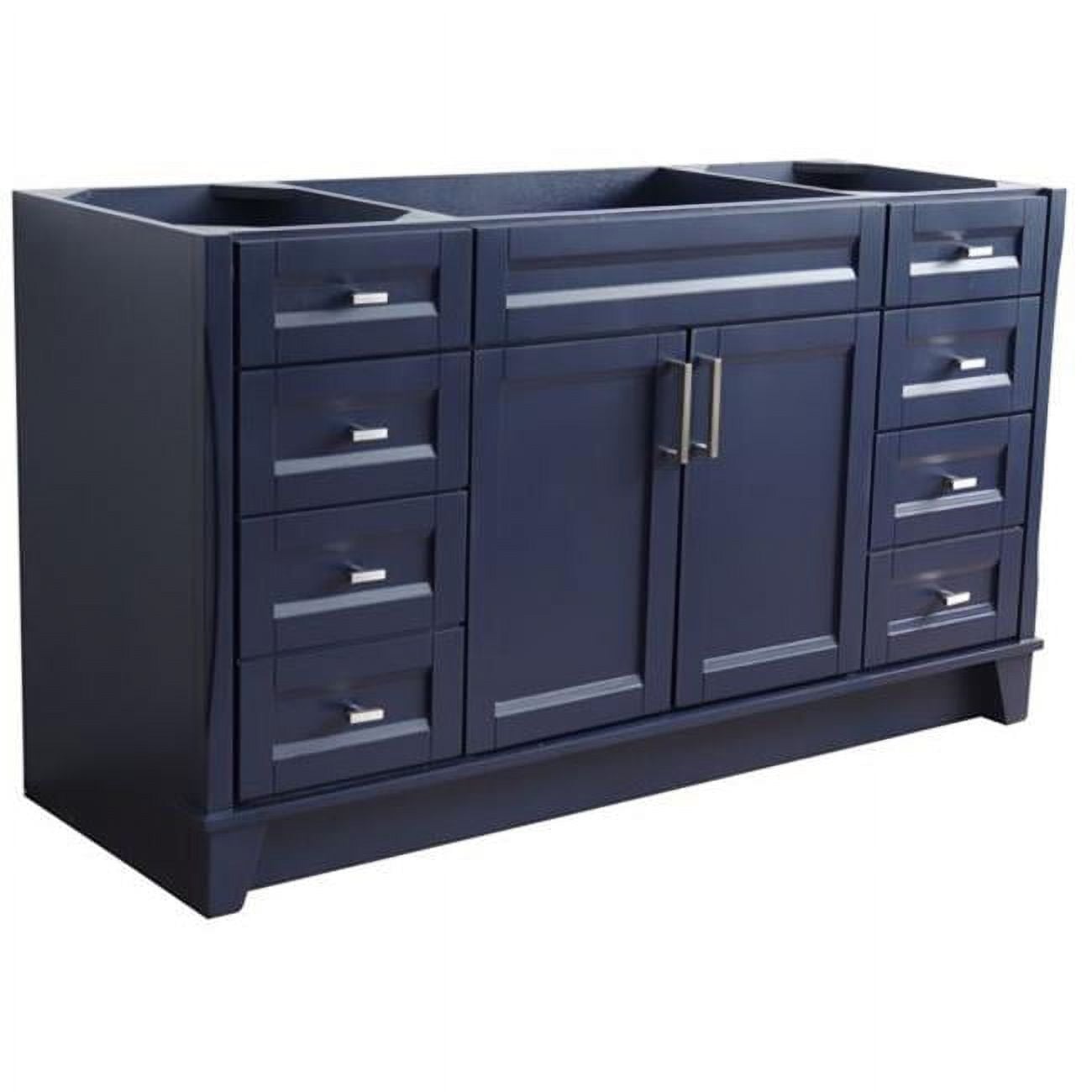 60 in. Single Sink Vanity with Cabinet, Blue