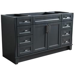 60 in. Single Sink Vanity with Cabinet, Dark Gray