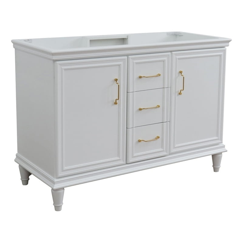 48 in. Double Vanity with Cabinet, White