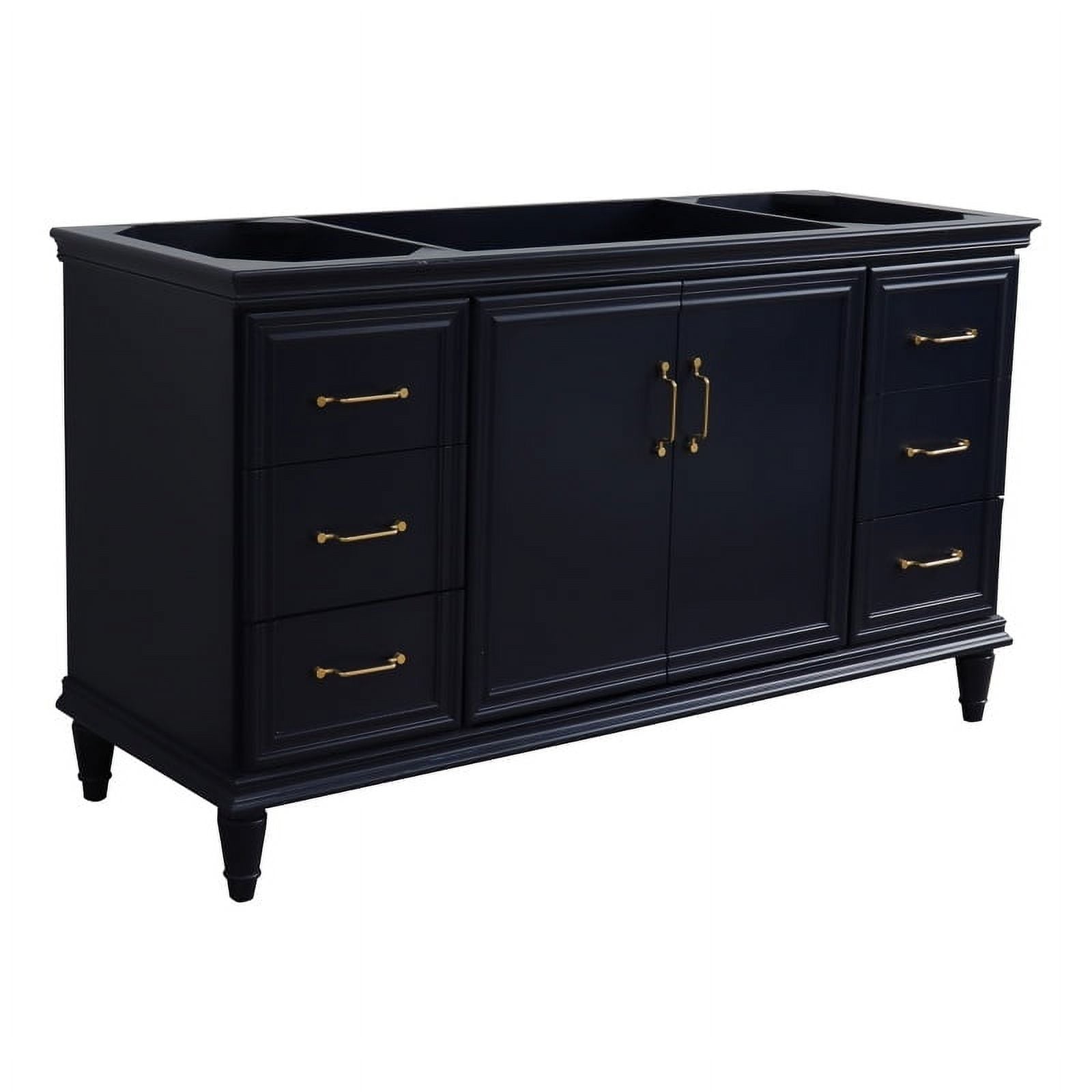 60 in. Single Vanity with Cabinet, Blue