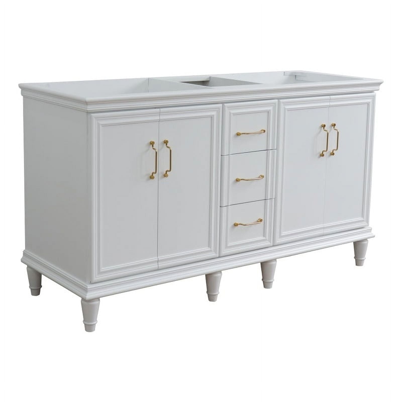 60 in. Double Vanity with Cabinet, White