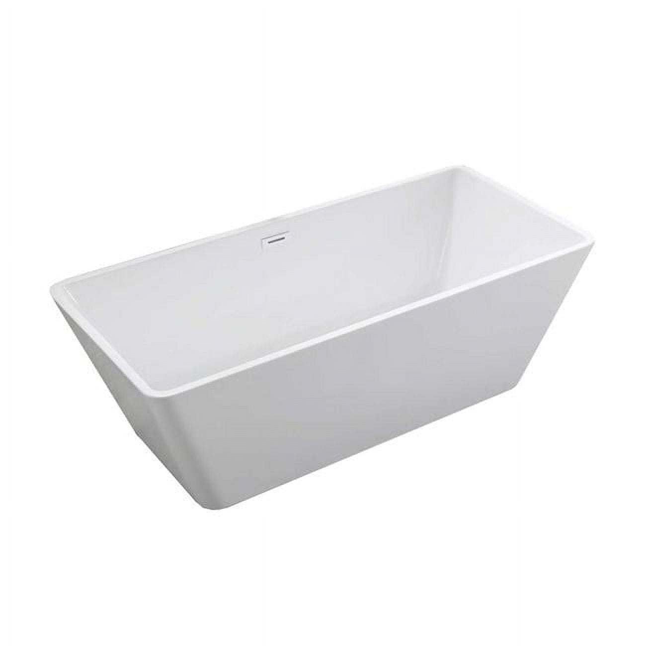 67 in. Rieti Freestanding Bathtub, Glossy White