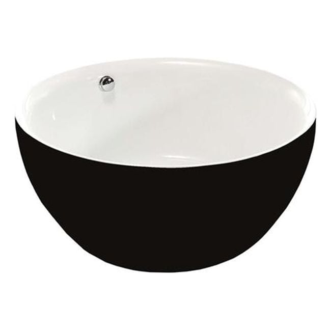 59 in. Parma Freestanding Bathtub, Black