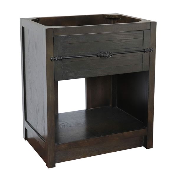 Bellaterra Home 400101-BA 30 in. Single Vanity Cabinet - Brown Ash Finish