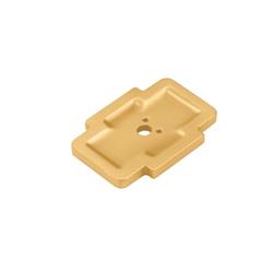 Picture of Belwith-Keeler B077995BGB 1.75 x 1.25 in. with 4 in. Coventry Cabinet Knob Backplate&#44; Brushed Golden Brass