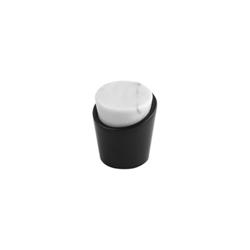 Picture of Belwith-Keeler B077038MW-MB 1.25 in. Firenze Cabinet Knob&#44; White Marble with Matte Black