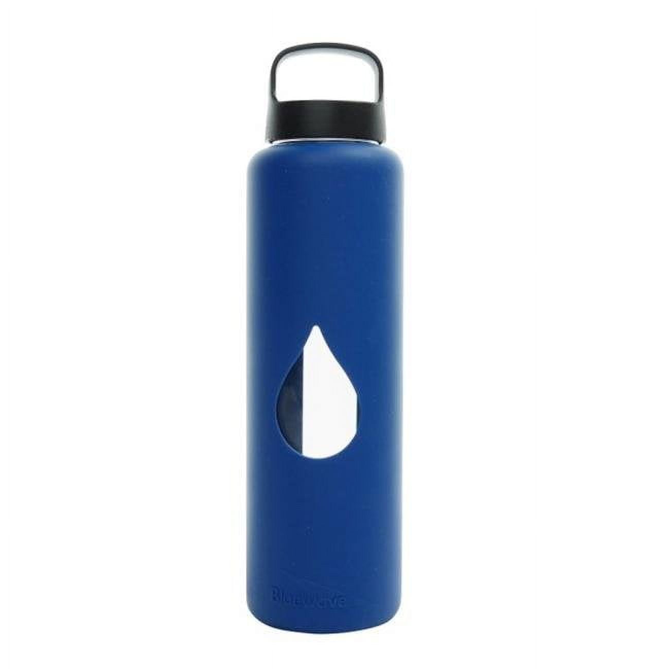 Picture of Bluewave Lifestyle GG150LC-Blue Reusable Glass Water Bottle with Loop Cap & Free Silicone Sleeve - Sky Blue, 750 ml.