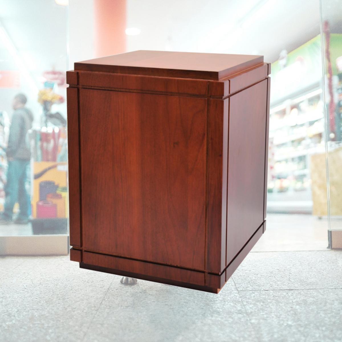 Picture of Memorial Gallery M-022 cherry Cherry Finish Grooved Vertical Wood Box Urn
