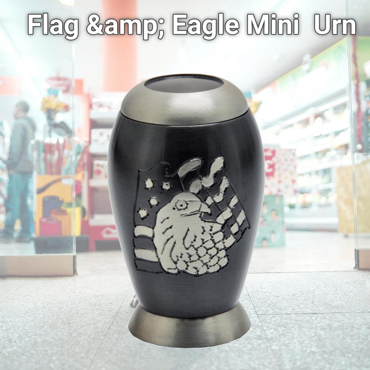 Picture of Memorial Gallery 16008e Flag &amp; Eagle Mini  Urn 