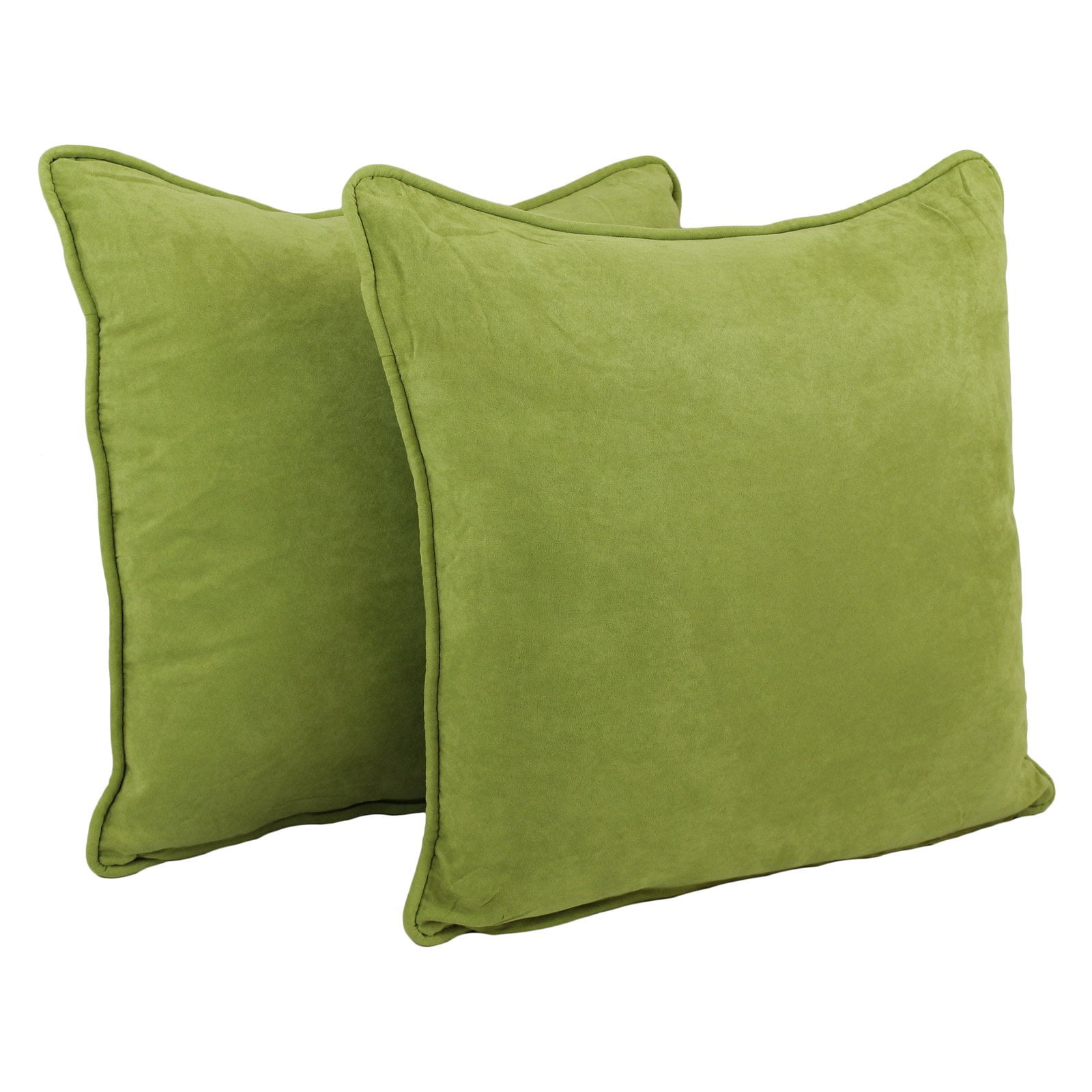 Picture of Blazing Needles 9813-CD-S2-MS-ML 25 in. Double-Corded Solid Microsuede Square Floor Pillows with Inserts, Mojito Lime - Set of 2
