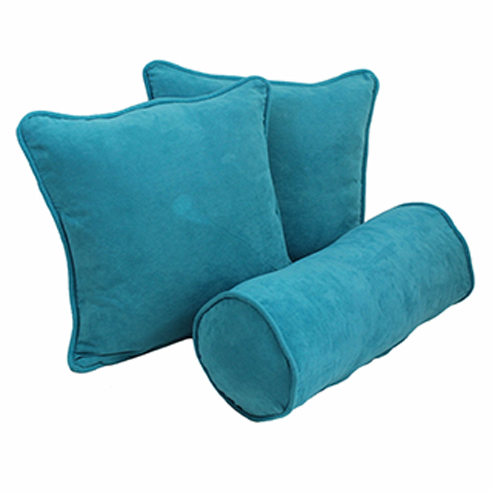9817-CD-S3-TW-GP Double-Corded Solid Twill Throw Pillows with Inserts, Grape - Set of 3