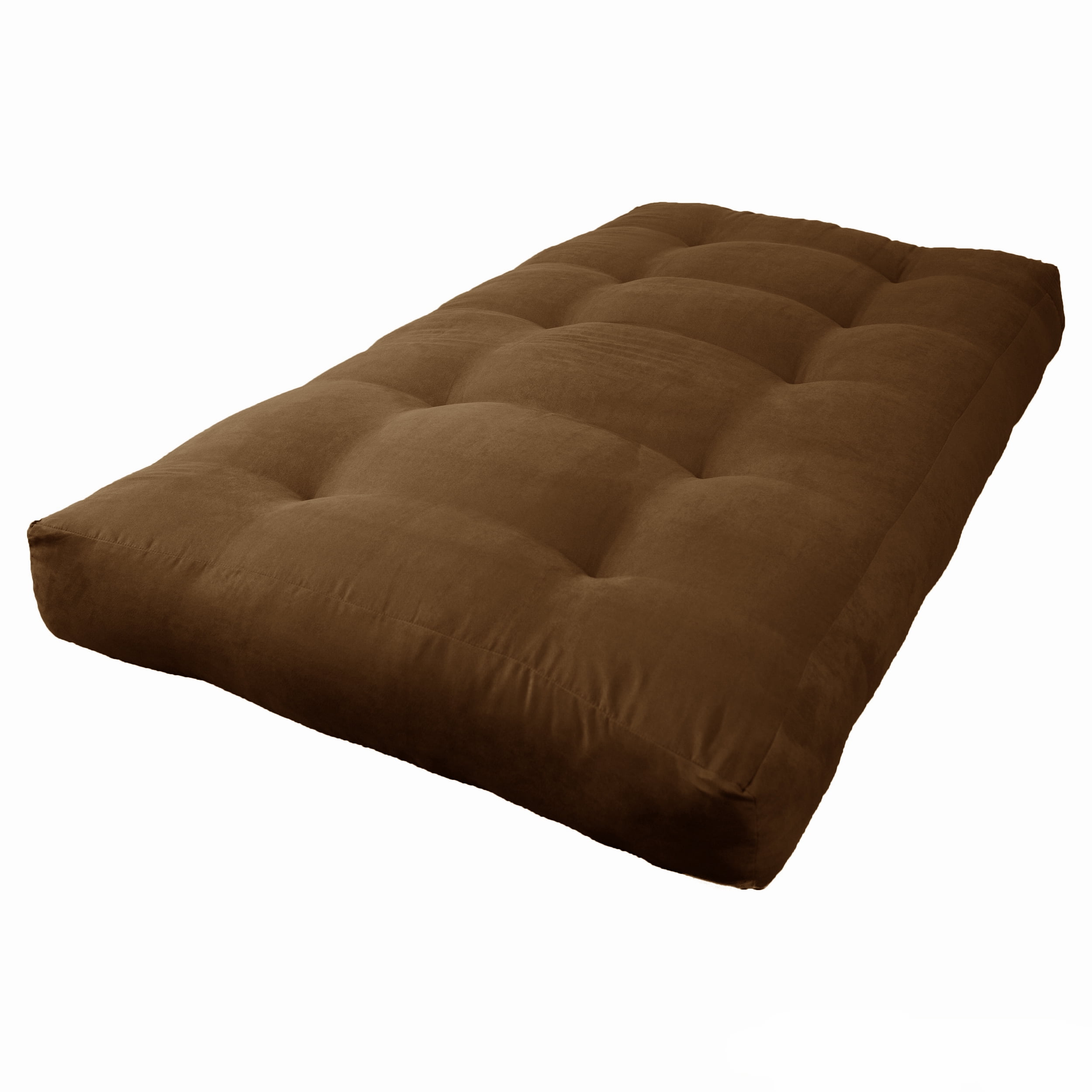 9602-MS-CH 8 in. Vitality Microsuede Twin Size Futon Mattress, Chocolate