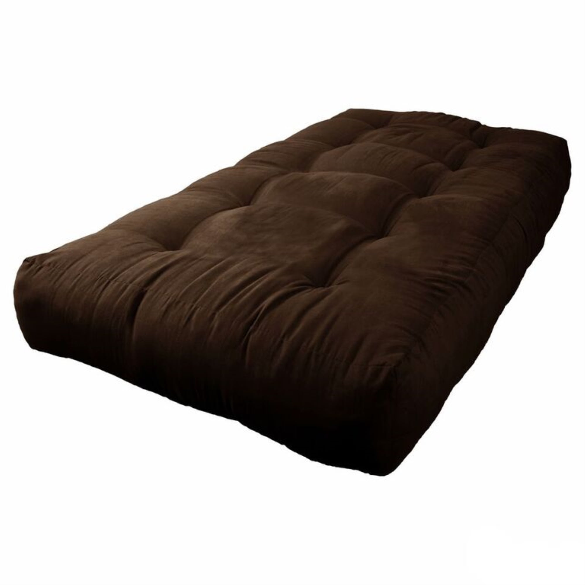 9603-MS-CH 10 in. Vitality Microsuede Twin Size Futon Mattress, Chocolate