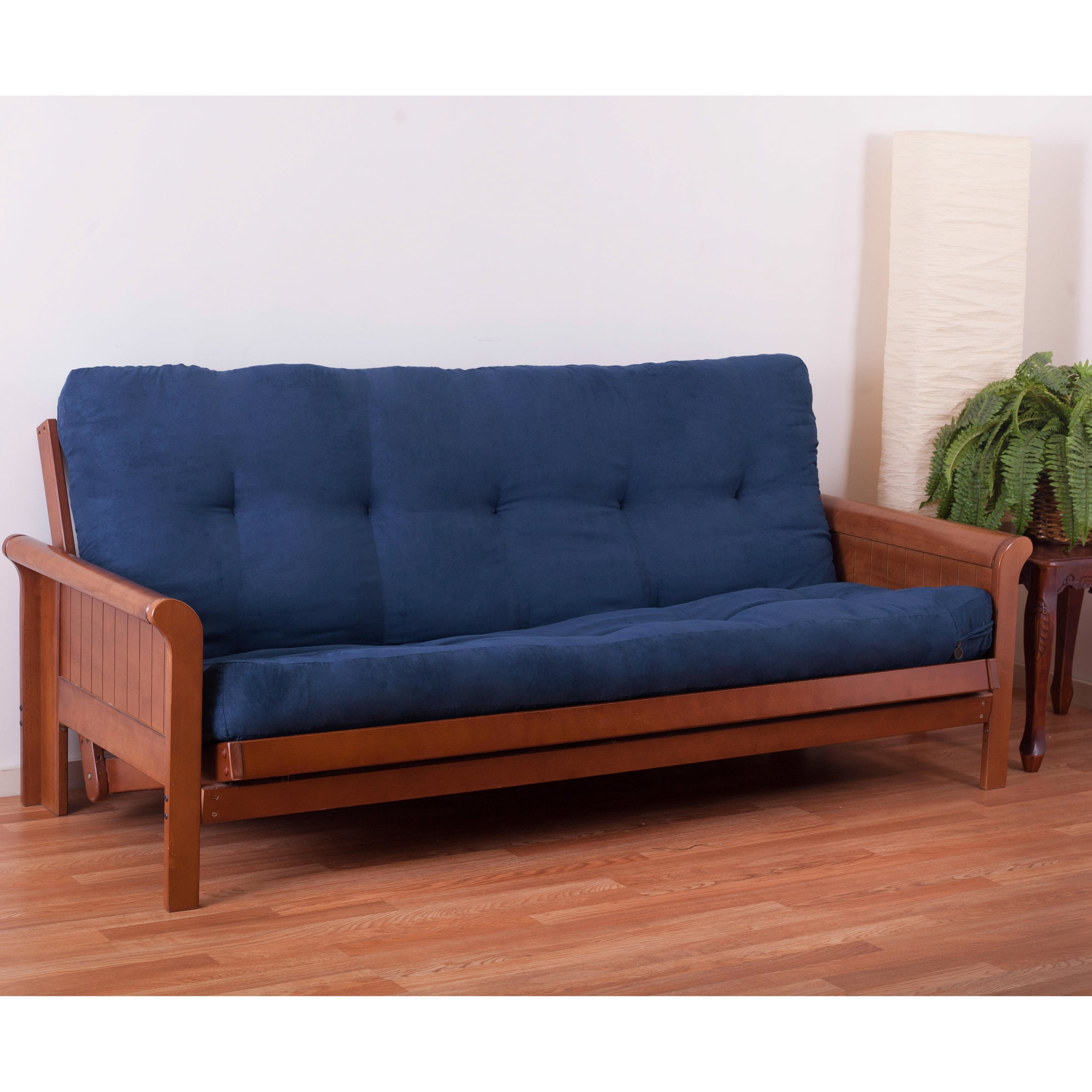 9606-MS-IN 6 in. Vitality Microsuede Full Size Futon Mattress, Indigo