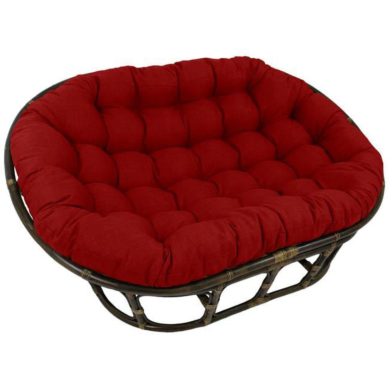 Picture of Blazing Needles 93304-78-REO-SOL-04 78 x 58 in. Solid Spun Polyester Double Papasan Cushion, Paprika