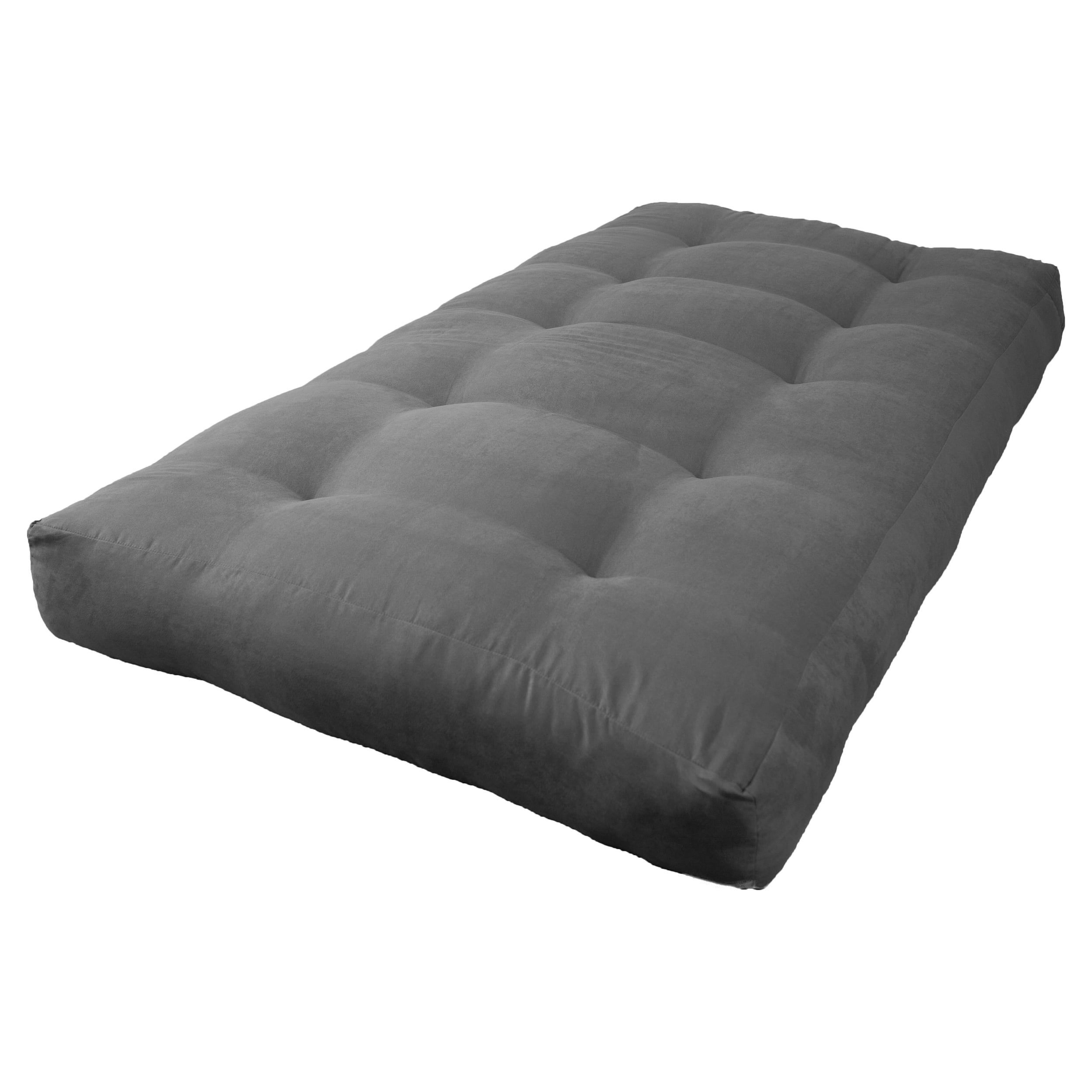 Picture of Blazing Needles 9601-B-MS-GY 7 in. Vitality Microsuede Twin Size Futon Mattress&#44; Steel Grey