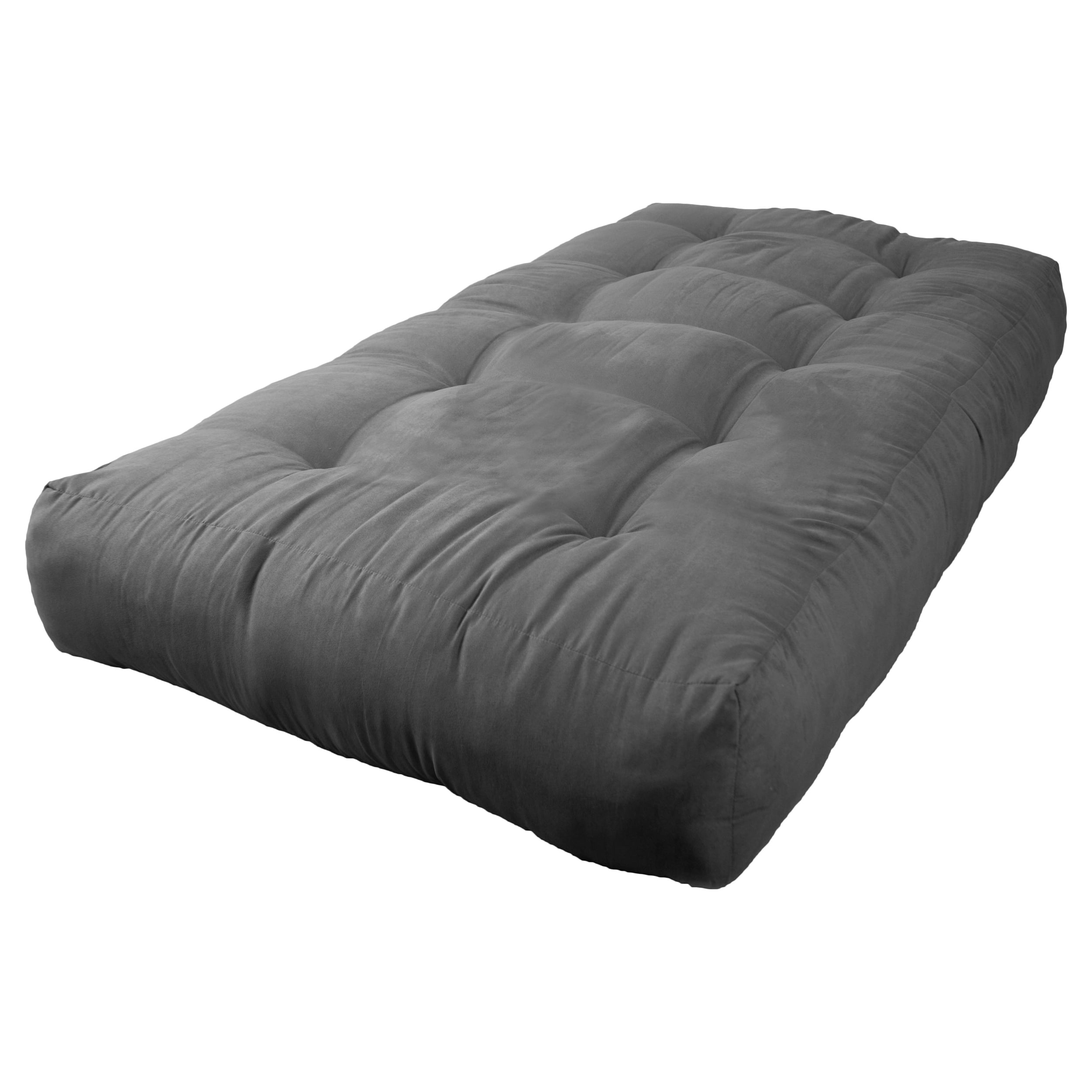 Picture of Blazing Needles 9602-B-MS-GY 9 in. Vitality Microsuede Twin Size Futon Mattress&#44; Steel Grey