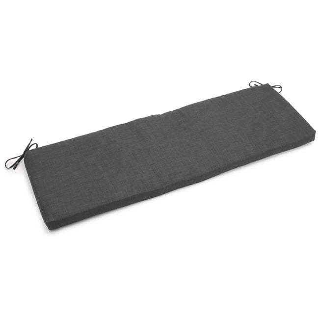 57 x 19 in. Solid Outdoor Spun Polyester Bench Cushion, Cool Gray