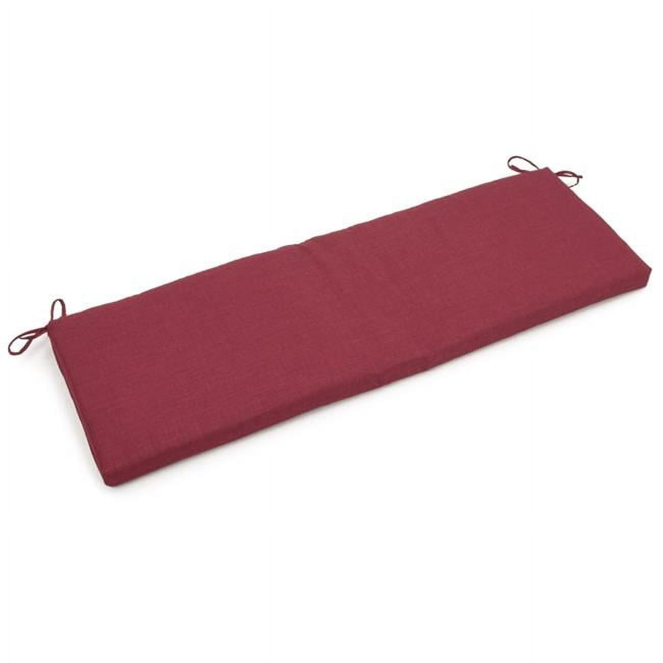 57 x 19 in. Solid Outdoor Spun Polyester Bench Cushion, Merlot