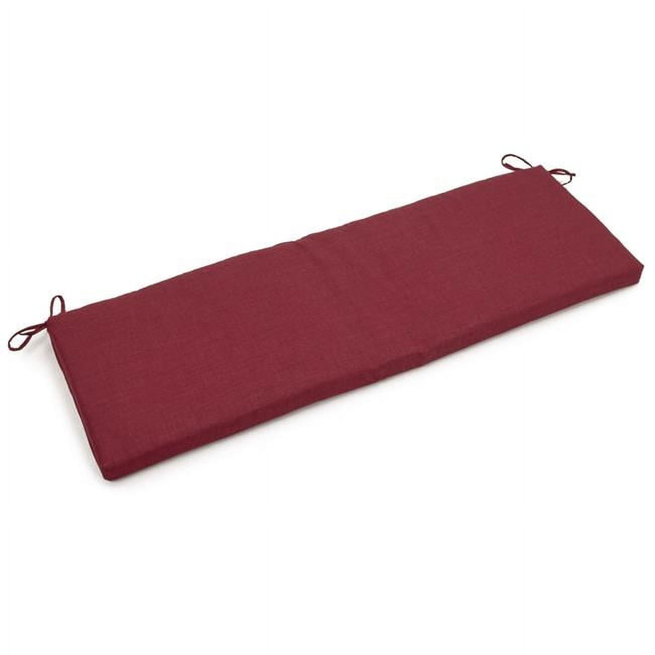 63 x 19 in. Solid Outdoor Spun Polyester Bench Cushion, Merlot