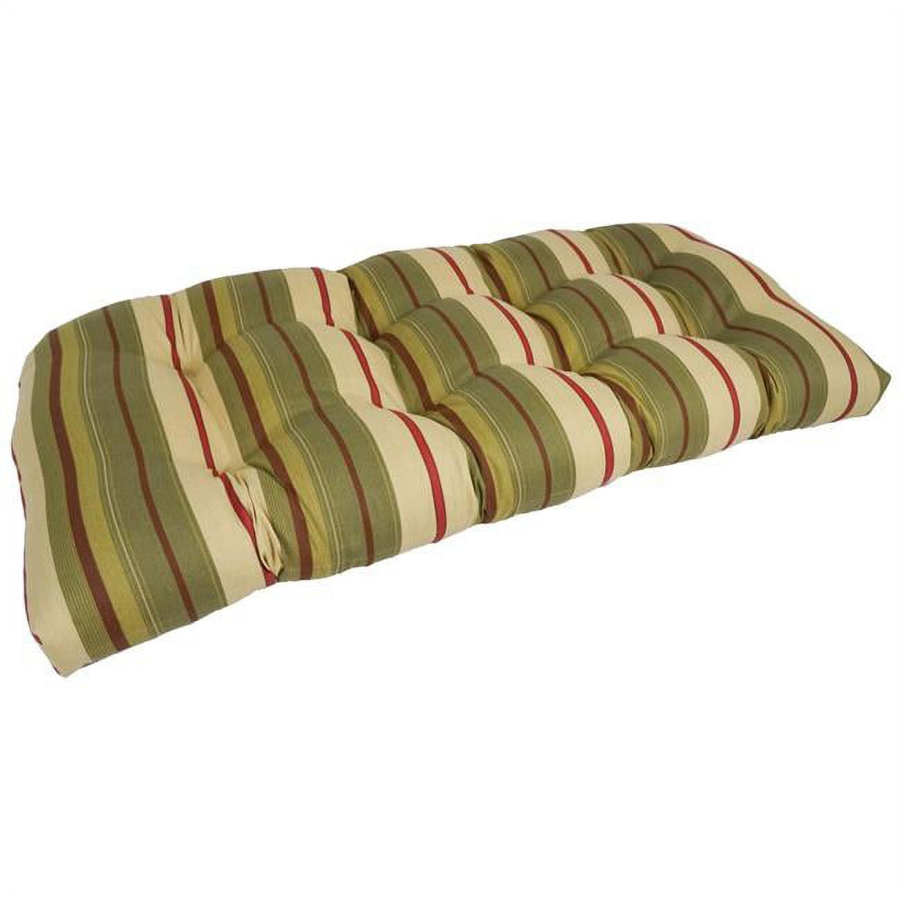 Picture of Blazing Needles 93180-LS-OD-061 42 x 19 in. U-Shaped Patterned Spun Polyester Tufted Settee & Bench Cushion&#44; Pinehurst Stripe