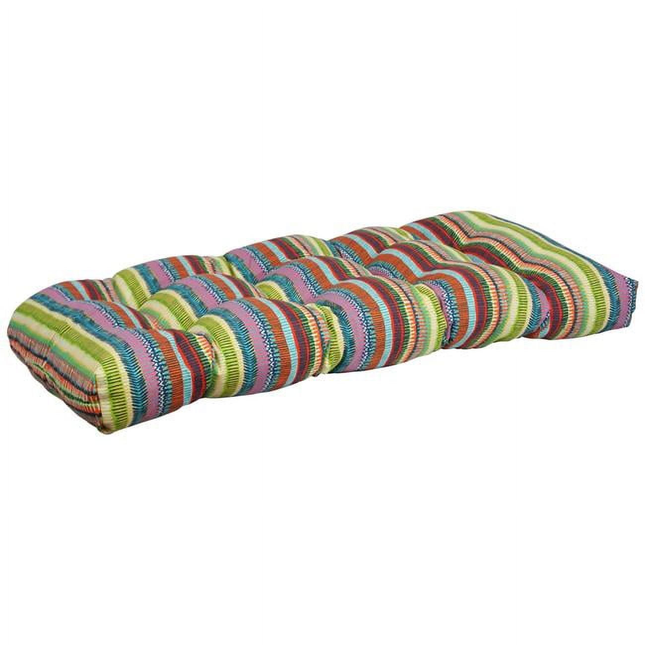 Picture of Blazing Needles 93180-LS-JO17-03 42 x 19 in. U-Shaped Patterned Spun Polyester Tufted Settee & Bench Cushion&#44; Baranquilla Sky