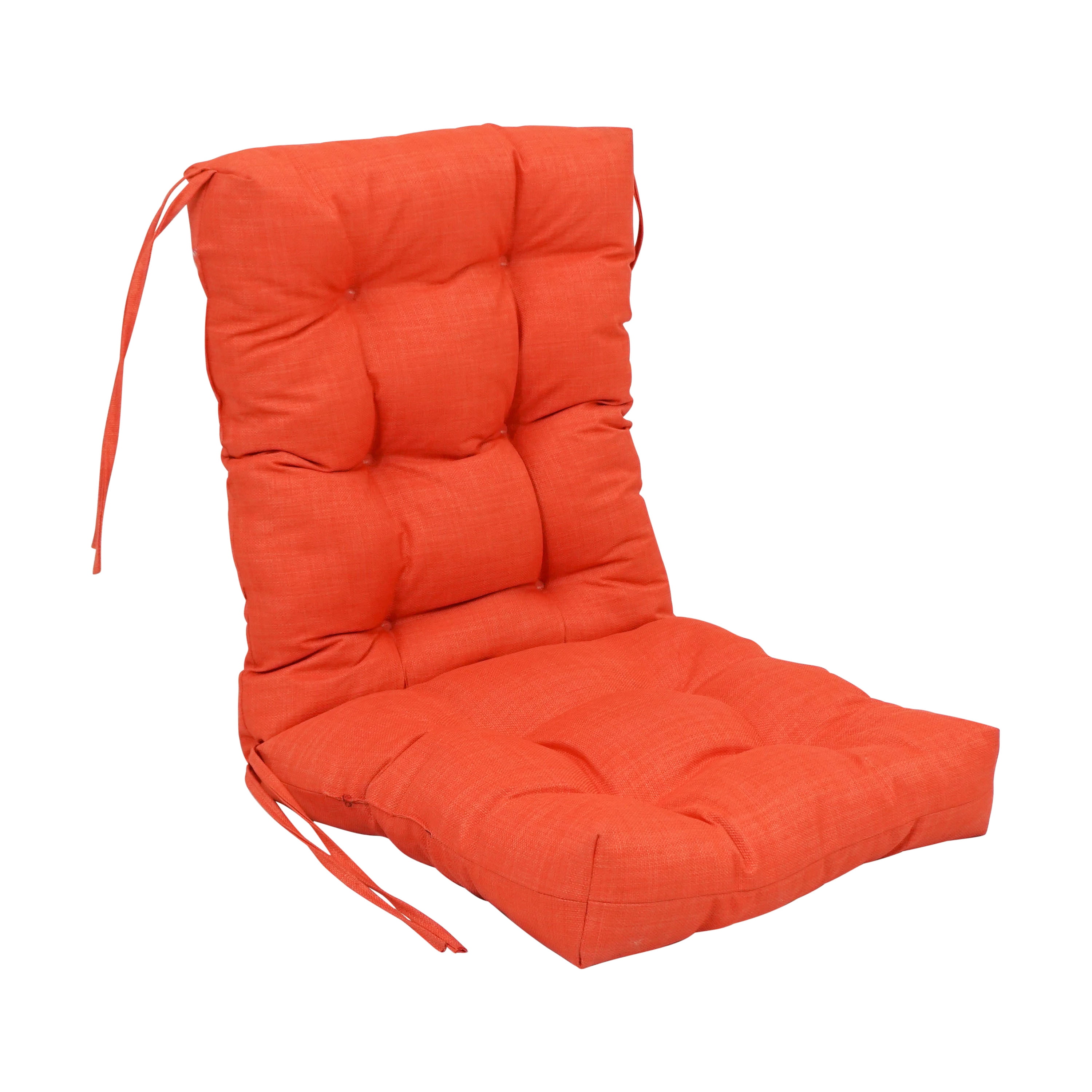 Picture of Blazing Needles 918X38BF-S1-REO-SOL-13 18 x 38 in. Spun Polyester Solid Outdoor Tufted Chair Cushion&#44; Tangerine Dream