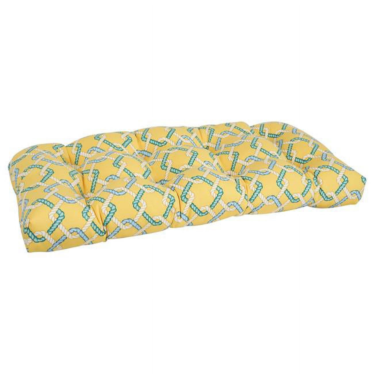 Picture of Blazing Needles 93180-LS-OD-105 42 x 19 in. U-Shaped Patterned Spun Polyester Tufted Settee & Bench Cushion&#44; Capecod Summer