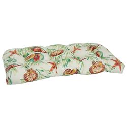 Picture of Blazing Needles 93180-LS-OD-107 42 x 19 in. U-Shaped Patterned Spun Polyester Tufted Settee & Bench Cushion&#44; Daytrip Reef