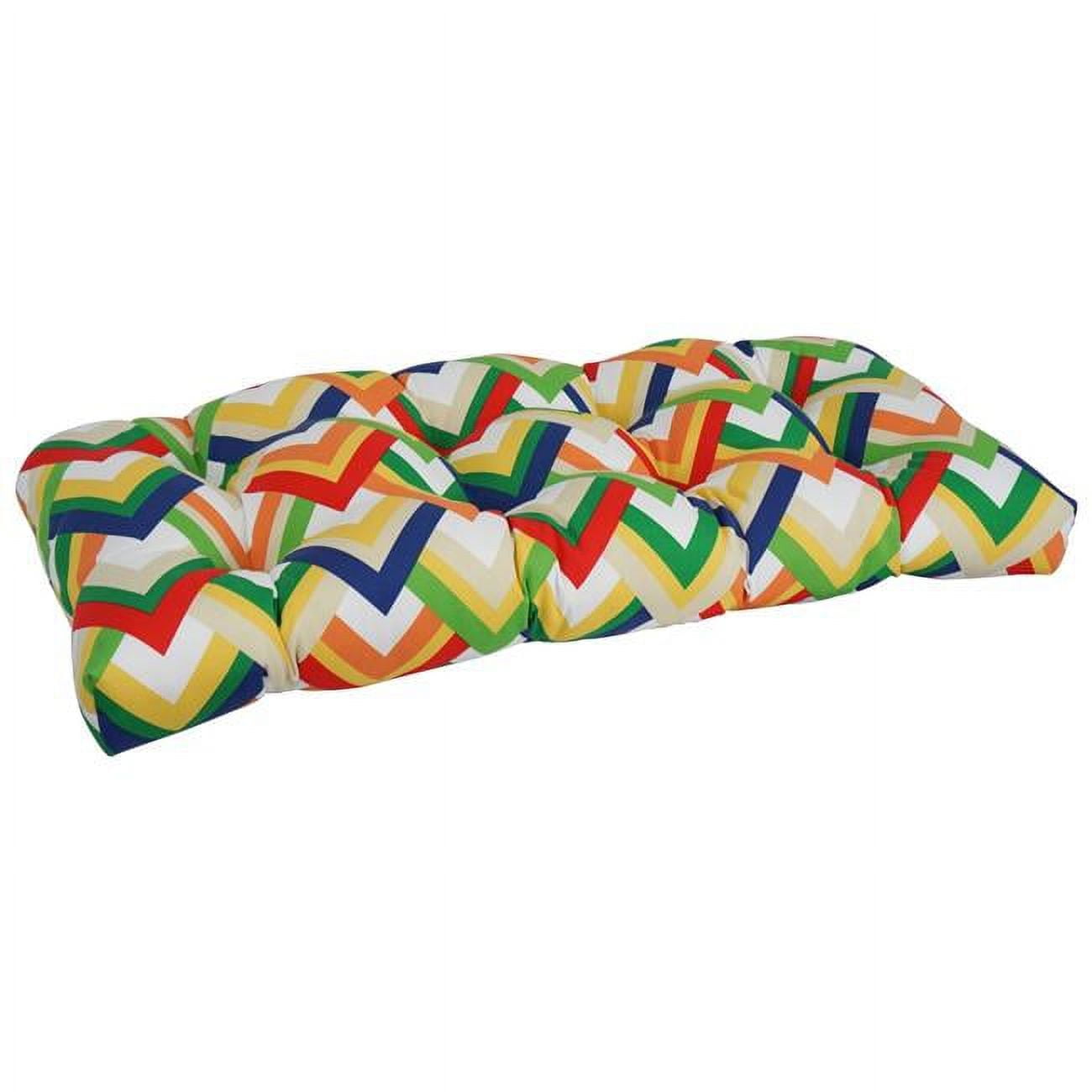 Picture of Blazing Needles 93180-LS-OD-119 42 x 19 in. U-Shaped Patterned Spun Polyester Tufted Settee & Bench Cushion&#44; Resort Garden