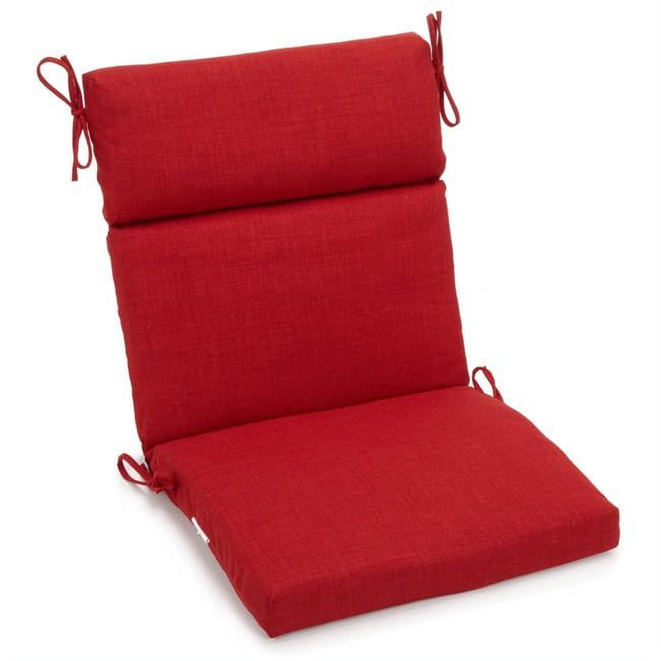 Picture of Blazing Needles 922X45FP-S1-REO-SOL-04 22 x 45 in. Spun Polyester Solid Outdoor Squared Seat & Back Chair Cushion&#44; Paprika