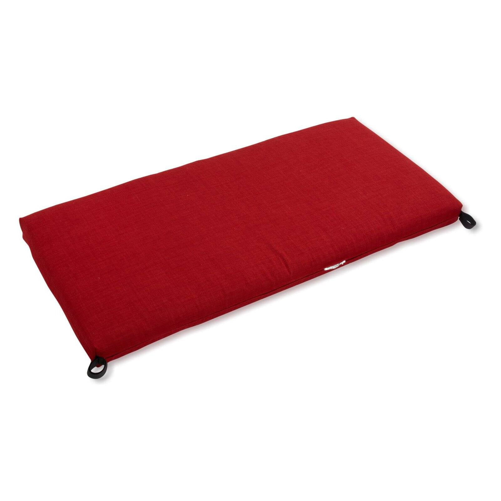 42 x 19 in. Solid Outdoor Spun Polyester Loveseat Cushion, Paprika