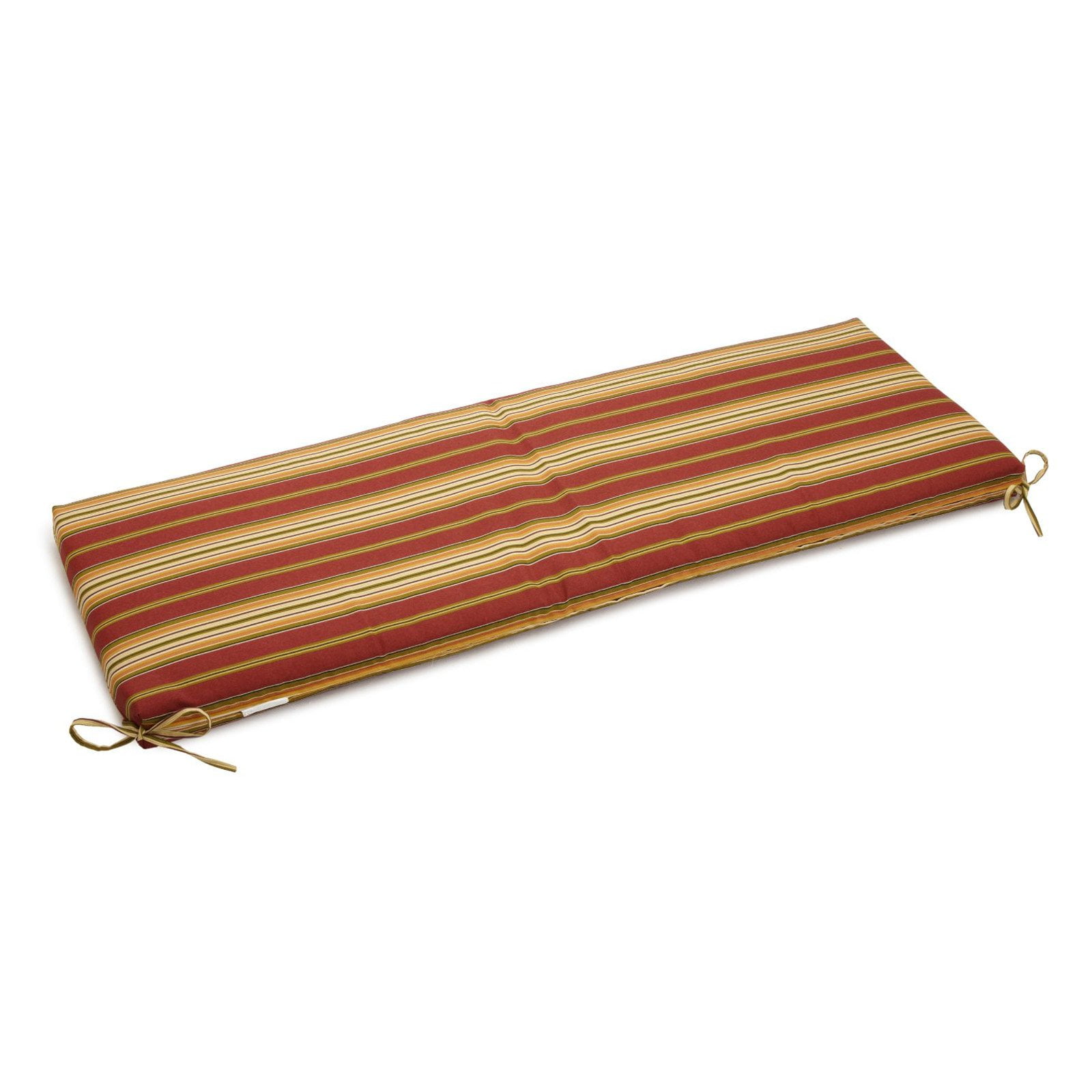954X19-REO-17 54 x 19 in. Patterned Outdoor Spun Polyester Bench Cushion, Kingsley Stripe Ruby