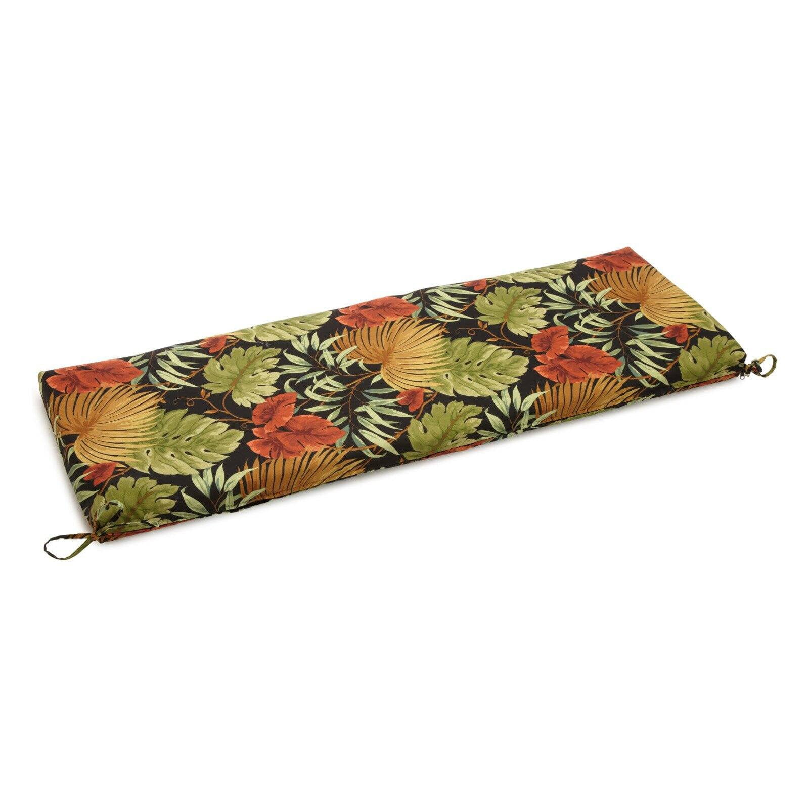 954X19-REO-30 54 x 19 in. Patterned Outdoor Spun Polyester Bench Cushion, Tropique Raven