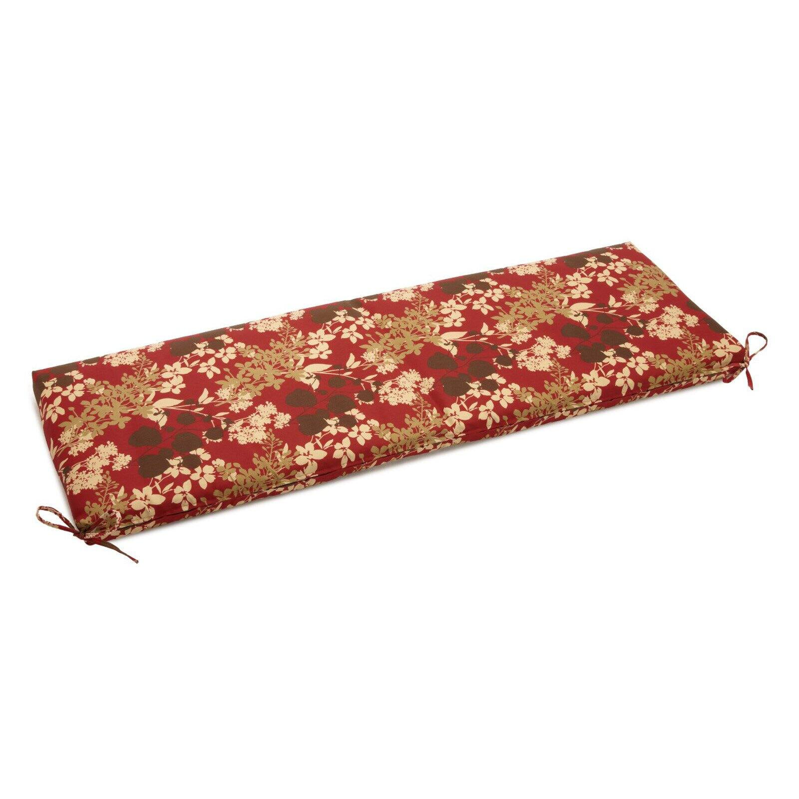 954X19-REO-32 54 x 19 in. Patterned Outdoor Spun Polyester Bench Cushion, Montfleuri Sangria