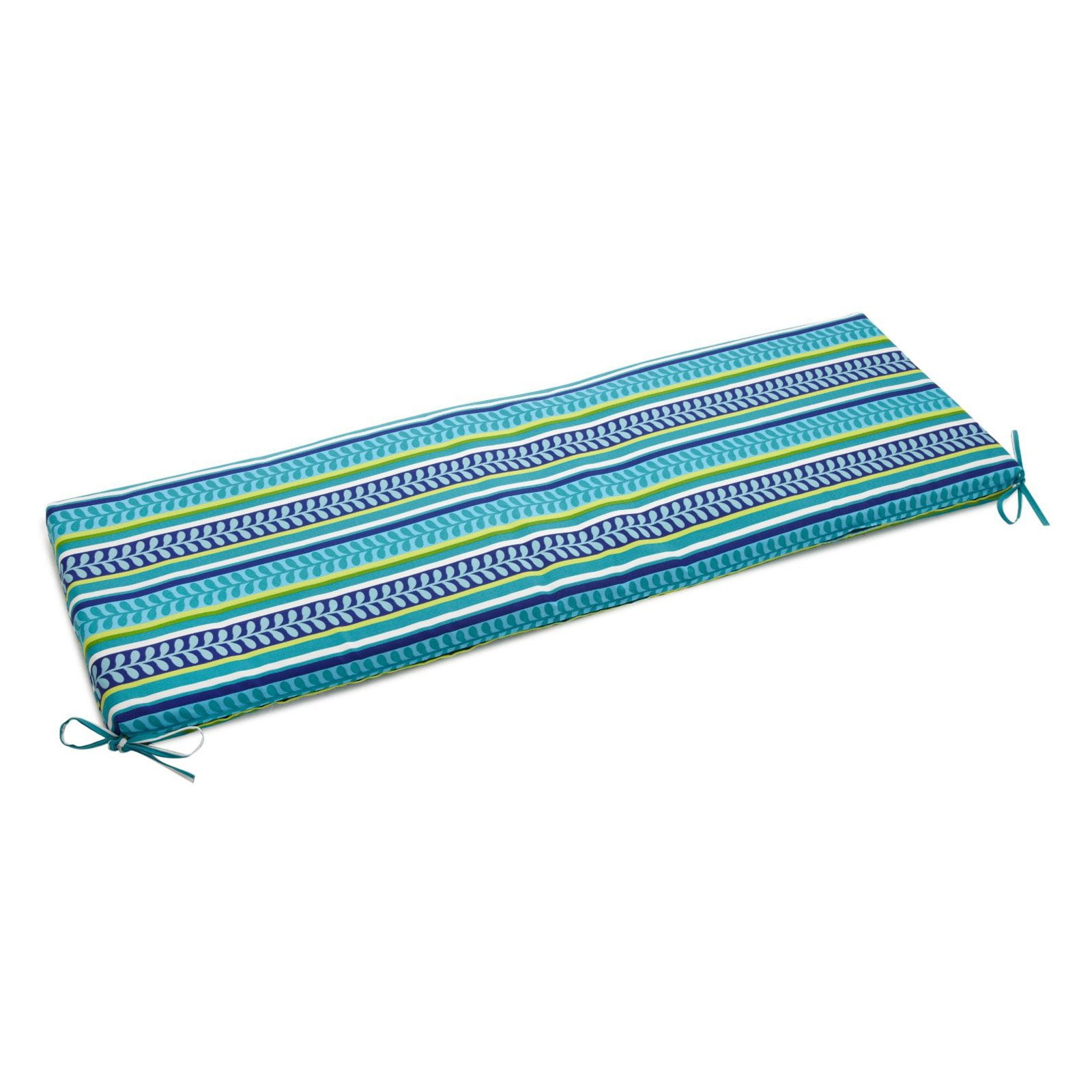 954X19-REO-35 54 x 19 in. Patterned Outdoor Spun Polyester Bench Cushion, Pike Azure
