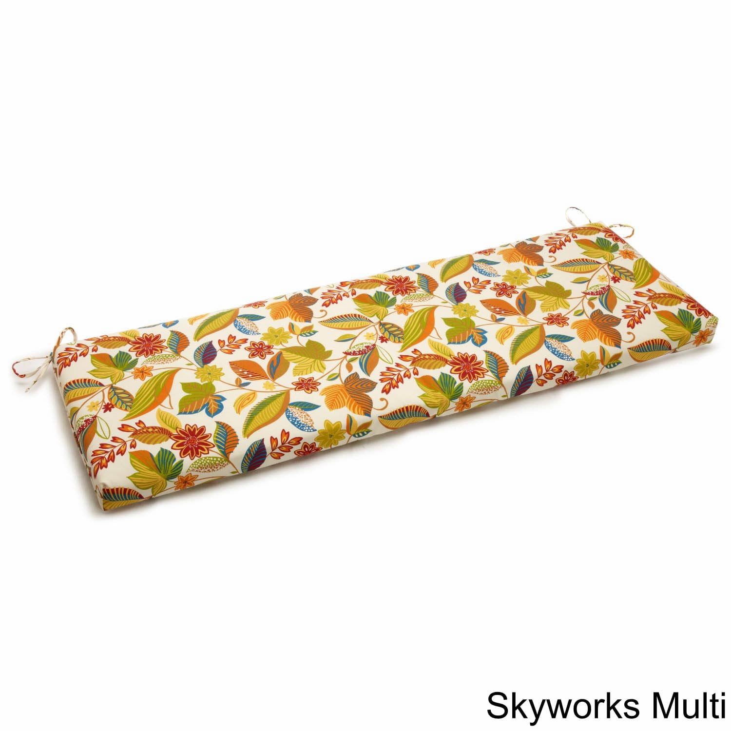 57 x 19 in. Patterned Outdoor Spun Polyester Bench Cushion, Skyworks Multi