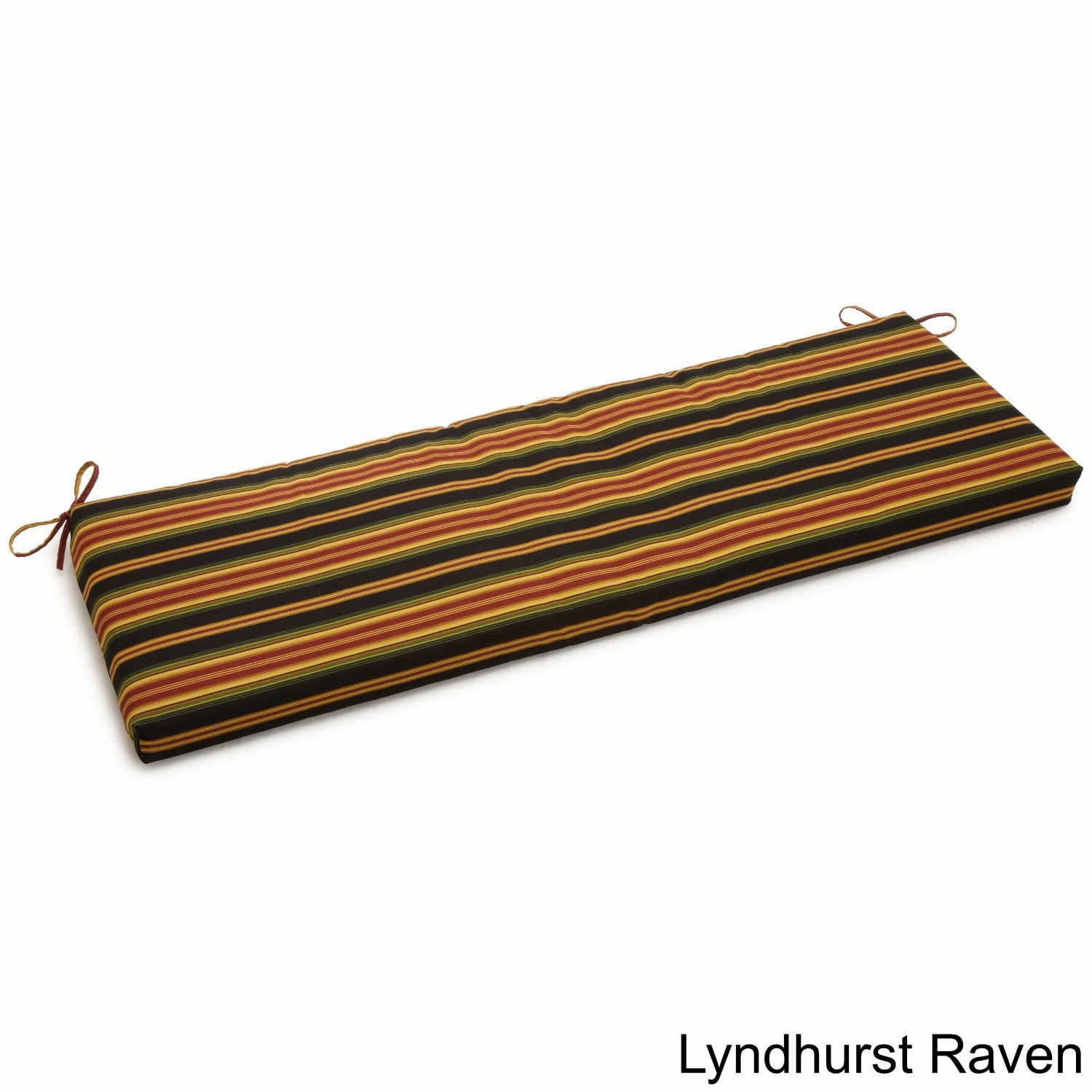 57 x 19 in. Patterned Outdoor Spun Polyester Bench Cushion, Lyndhurst Raven