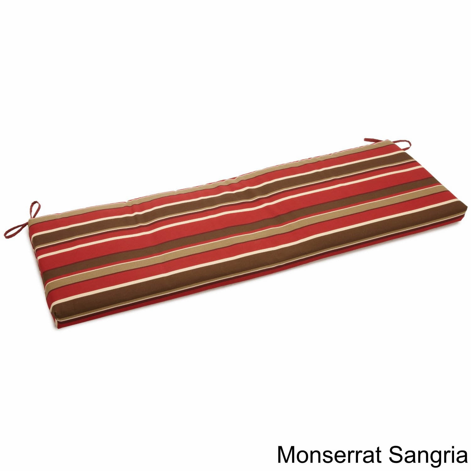 57 x 19 in. Patterned Outdoor Spun Polyester Bench Cushion, Montserrat Sangria