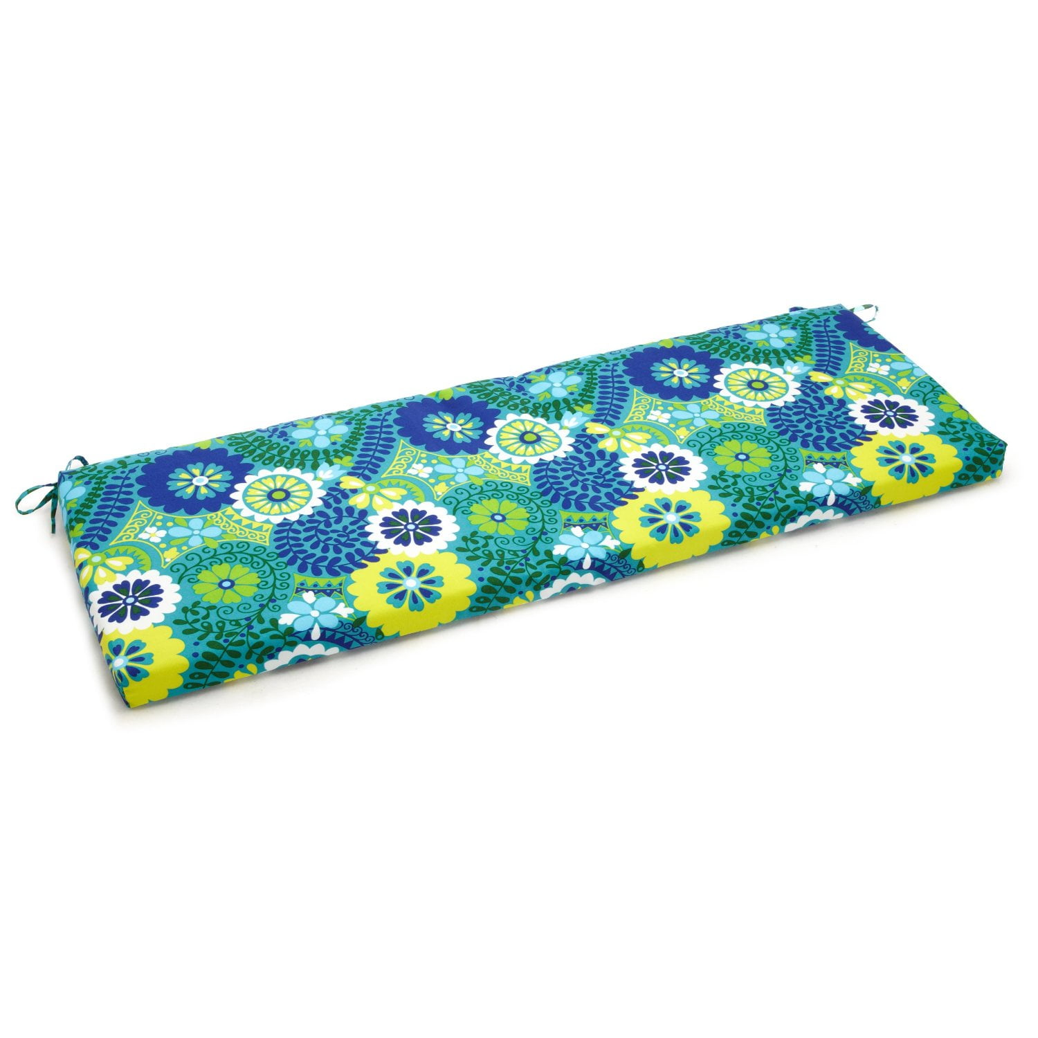 957X19-REO-34 57 x 19 in. Patterned Outdoor Spun Polyester Bench Cushion, Luxury Azure