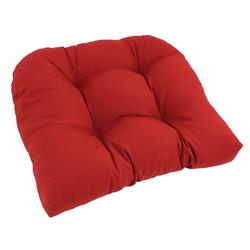 Picture of Blazing Needles 93184-1CH-TW-RD 19 in. U-Shaped Twill Tufted Dining Chair Cushion, Red