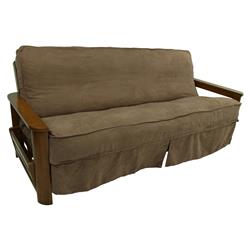 Picture of Blazing Needles 9670-CD-MS-JV 8 to 9 in. Solid Microsuede Double Corded Full Futon Slipcover&#44; Java