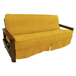 Picture of Blazing Needles 9670-CD-MS-LM 8 to 9 in. Solid Microsuede Double Corded Full Futon Slipcover, Lemon