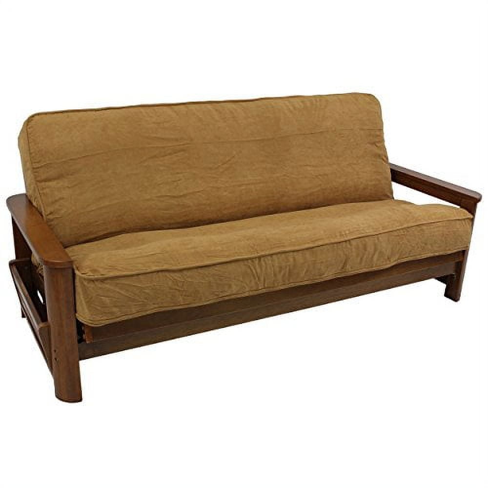 Picture of Blazing Needles 9687-CD-MS-CM 8 to 9 in. Solid Microsuede Double Corded Full Futon Cover&#44; Camel