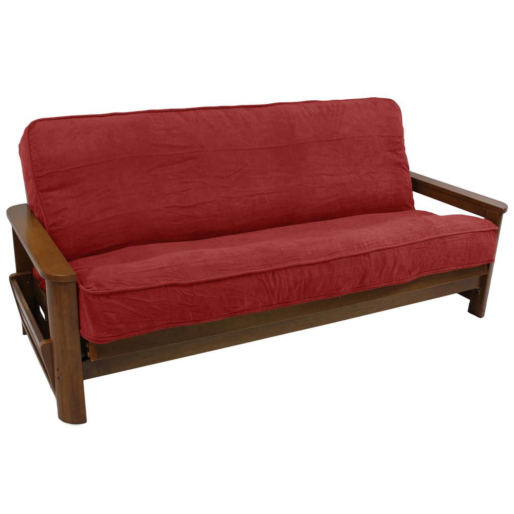 Picture of Blazing Needles 9687-CD-MS-CR 8 to 9 in. Solid Microsuede Double Corded Full Futon Cover&#44; Cardinal Red