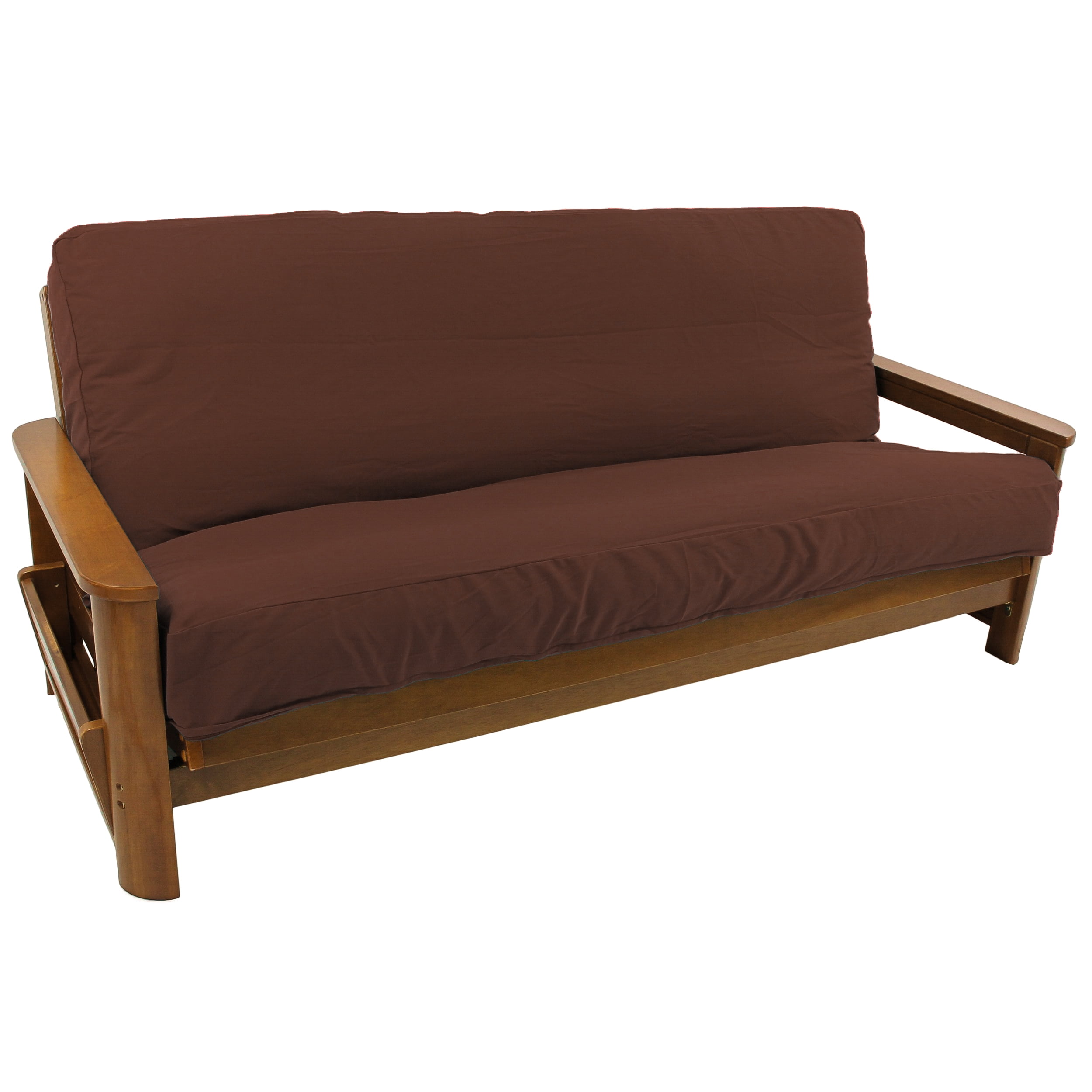 Picture of Blazing Needles 9687-TW-BG 8 to 9 in. Solid Twill Full Futon Cover&#44; Burgundy