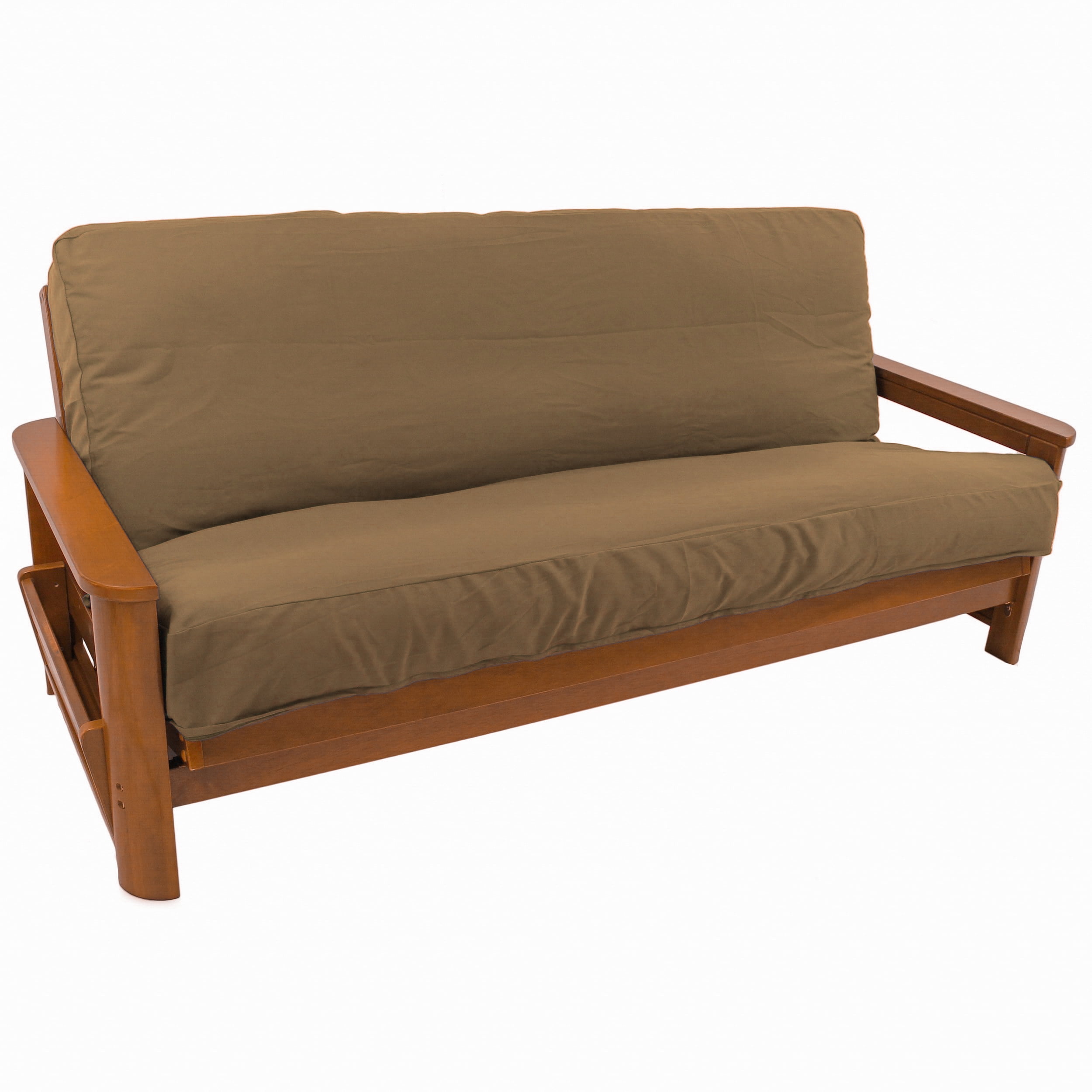 Picture of Blazing Needles 9687-TW-TF 8 to 9 in. Solid Twill Full Futon Cover&#44; Toffee